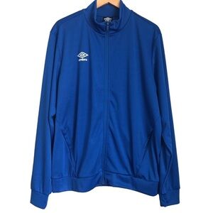 Umbro Zip Front Stand Collar Athletic Training Track Jacket Blue Men’s Size XXL